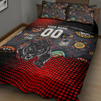 Personalised Panthers 60th Anniversary Quilt Bed Set Aboriginal Indigenous Dot Art - Halftone Pattern 1967-2026