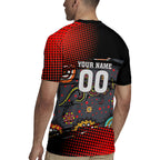 Personalised Panthers 60th Anniversary Rugby Jersey Aboriginal Indigenous Dot Art - Halftone Pattern 1967-2026