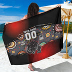 Personalised Panthers 60th Anniversary Sarong Aboriginal Indigenous Dot Art - Halftone Pattern 1967-2026