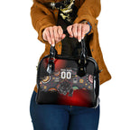 Personalised Panthers 60th Anniversary Shoulder Handbag Aboriginal Indigenous Dot Art - Halftone Pattern 1967-2026