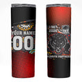 Personalised Panthers 60th Anniversary Skinny Tumbler Aboriginal Indigenous Dot Art - Halftone Pattern 1967-2026