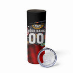 Personalised Panthers 60th Anniversary Skinny Tumbler Aboriginal Indigenous Dot Art - Halftone Pattern 1967-2026