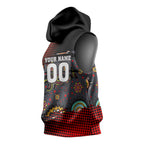 Personalised Panthers 60th Anniversary Sleeveless Hoodie Aboriginal Indigenous Dot Art - Halftone Pattern 1967-2026