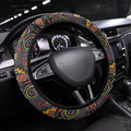 Panthers 60th Anniversary Steering Wheel Cover Aboriginal Indigenous Dot Art - Halftone Pattern 1967-2026