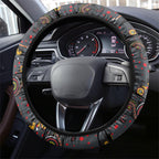 Panthers 60th Anniversary Steering Wheel Cover Aboriginal Indigenous Dot Art - Halftone Pattern 1967-2026