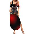 Personalised Panthers 60th Anniversary Summer Maxi Dress Aboriginal Indigenous Dot Art - Halftone Pattern 1967-2026
