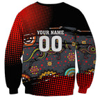 Personalised Panthers 60th Anniversary Sweatshirt Aboriginal Indigenous Dot Art - Halftone Pattern 1967-2026