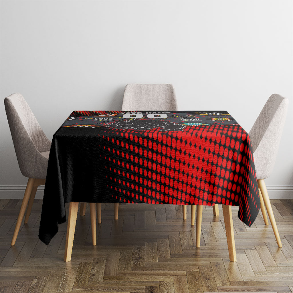 Personalised Panthers 60th Anniversary Tablecloth Aboriginal Indigenous Dot Art - Halftone Pattern 1967-2026