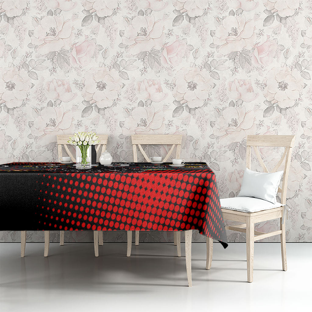 Personalised Panthers 60th Anniversary Tablecloth Aboriginal Indigenous Dot Art - Halftone Pattern 1967-2026