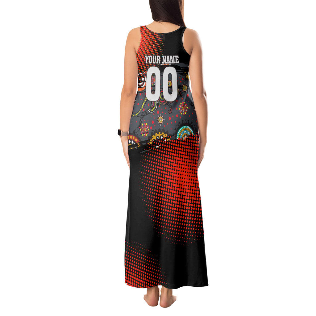 Personalised Panthers 60th Anniversary Tank Maxi Dress Aboriginal Indigenous Dot Art - Halftone Pattern 1967-2026