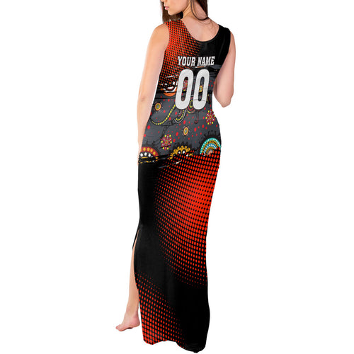 Personalised Panthers 60th Anniversary Tank Maxi Dress Aboriginal Indigenous Dot Art - Halftone Pattern 1967-2026