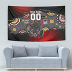 Personalised Panthers 60th Anniversary Tapestry Aboriginal Indigenous Dot Art - Halftone Pattern 1967-2026