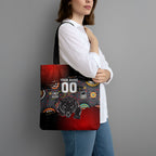 Personalised Panthers 60th Anniversary Tote Bag Aboriginal Indigenous Dot Art - Halftone Pattern 1967-2026