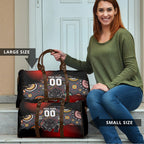 Personalised Panthers 60th Anniversary Travel Bag Aboriginal Indigenous Dot Art - Halftone Pattern 1967-2026