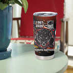 Personalised Panthers 60th Anniversary Tumbler Cup Aboriginal Indigenous Dot Art - Halftone Pattern 1967-2026