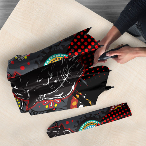 Personalised Panthers 60th Anniversary Umbrella Aboriginal Indigenous Dot Art - Halftone Pattern 1967-2026