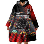 Personalised Panthers 60th Anniversary Wearable Blanket Hoodie Aboriginal Indigenous Dot Art - Halftone Pattern 1967-2026