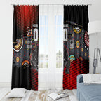Personalised Panthers 60th Anniversary Window Curtain Aboriginal Indigenous Dot Art - Halftone Pattern 1967-2026