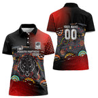 Personalised Panthers 60th Anniversary Women Polo Shirt Aboriginal Indigenous Dot Art - Halftone Pattern 1967-2026