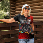 Personalised Panthers 60th Anniversary Women Polo Shirt Aboriginal Indigenous Dot Art - Halftone Pattern 1967-2026