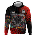 Personalised Panthers 60th Anniversary Zip Hoodie Aboriginal Indigenous Dot Art - Halftone Pattern 1967-2026