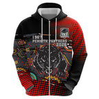 Personalised Panthers 60th Anniversary Zip Hoodie Aboriginal Indigenous Dot Art - Halftone Pattern 1967-2026