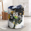Personalised Penrith Panthers 1967-2026 Laundry Basket Panther Mascot 60th Anniversary - Watercolor Splash Art