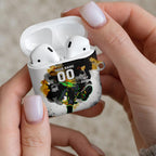Personalised Penrith Panthers 1967-2026 AirPods Case Panther Mascot 60th Anniversary - Watercolor Splash Art