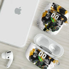 Personalised Penrith Panthers 1967-2026 AirPods Case Panther Mascot 60th Anniversary - Watercolor Splash Art
