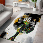 Personalised Penrith Panthers 1967-2026 Area Rug Panther Mascot 60th Anniversary - Watercolor Splash Art