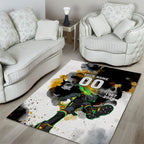 Personalised Penrith Panthers 1967-2026 Area Rug Panther Mascot 60th Anniversary - Watercolor Splash Art