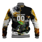 Personalised Penrith Panthers 1967-2026 Baseball Jacket Panther Mascot 60th Anniversary - Watercolor Splash Art