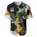 Personalised Penrith Panthers 1967-2026 Baseball Jersey Panther Mascot 60th Anniversary - Watercolor Splash Art