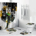 Personalised Penrith Panthers 1967-2026 Bathroom Set Panther Mascot 60th Anniversary - Watercolor Splash Art