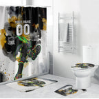 Personalised Penrith Panthers 1967-2026 Bathroom Set Panther Mascot 60th Anniversary - Watercolor Splash Art