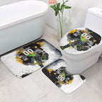 Personalised Penrith Panthers 1967-2026 Bathroom Set Panther Mascot 60th Anniversary - Watercolor Splash Art