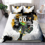 Personalised Penrith Panthers 1967-2026 Bedding Set Panther Mascot 60th Anniversary - Watercolor Splash Art