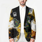 Personalised Penrith Panthers 1967-2026 Blazer Panther Mascot 60th Anniversary - Watercolor Splash Art