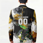 Personalised Penrith Panthers 1967-2026 Blazer Panther Mascot 60th Anniversary - Watercolor Splash Art
