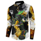 Personalised Penrith Panthers 1967-2026 Button Sweatshirt Panther Mascot 60th Anniversary - Watercolor Splash Art