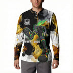 Personalised Penrith Panthers 1967-2026 Button Sweatshirt Panther Mascot 60th Anniversary - Watercolor Splash Art