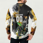 Personalised Penrith Panthers 1967-2026 Button Sweatshirt Panther Mascot 60th Anniversary - Watercolor Splash Art