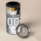 Personalised Penrith Panthers 1967-2026 4 in 1 Can Cooler Tumbler Panther Mascot 60th Anniversary - Watercolor Splash Art