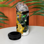 Personalised Penrith Panthers 1967-2026 4 in 1 Can Cooler Tumbler Panther Mascot 60th Anniversary - Watercolor Splash Art