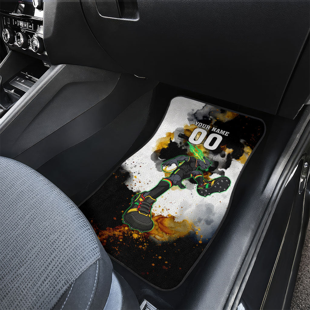 Personalised Penrith Panthers 1967-2026 Car Mats Panther Mascot 60th Anniversary - Watercolor Splash Art