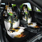 Personalised Penrith Panthers 1967-2026 Car Seat Cover Panther Mascot 60th Anniversary - Watercolor Splash Art
