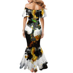 Personalised Penrith Panthers 1967-2026 Family Matching Mermaid Dress and Hawaiian Shirt Panther Mascot 60th Anniversary - Watercolor Splash Art