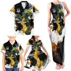 Personalised Penrith Panthers 1967-2026 Family Matching Tank Maxi Dress and Hawaiian Shirt Panther Mascot 60th Anniversary - Watercolor Splash Art