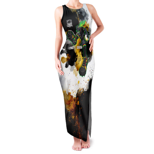 Personalised Penrith Panthers 1967-2026 Family Matching Tank Maxi Dress and Hawaiian Shirt Panther Mascot 60th Anniversary - Watercolor Splash Art