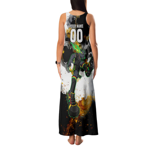 Personalised Penrith Panthers 1967-2026 Family Matching Tank Maxi Dress and Hawaiian Shirt Panther Mascot 60th Anniversary - Watercolor Splash Art